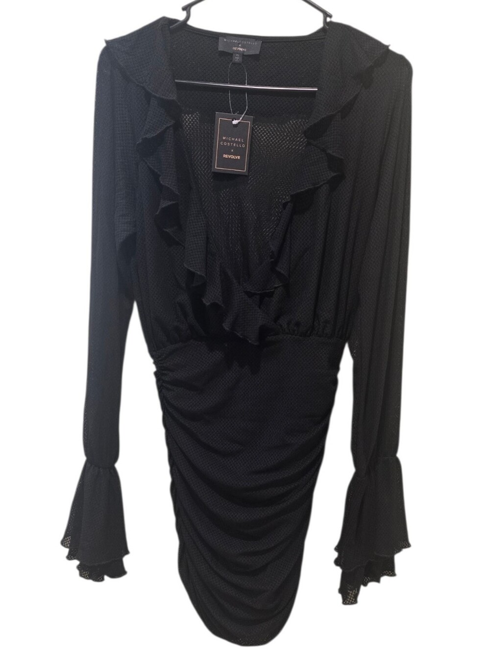 NWT Michael Costello X Revolve Mavis Ruffle Mini Dress XS - Picture 4 of 12